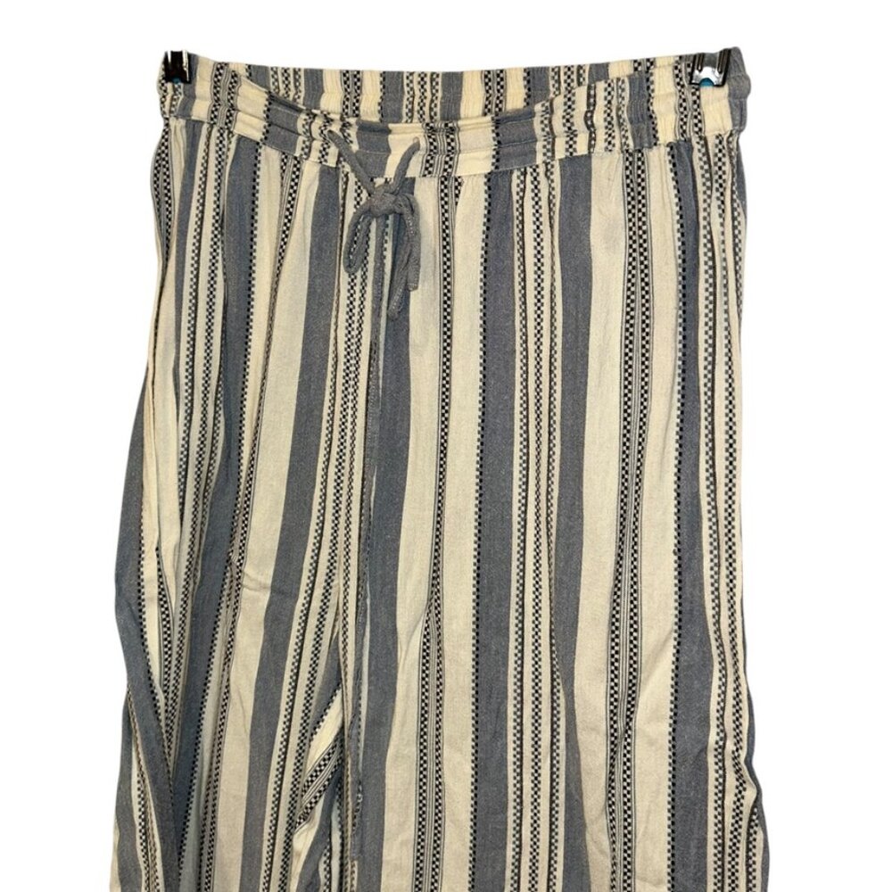 maison hotel chambray blue striped cotton drawstring pants S - Picture 5 of 5